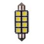 Bec Led - 8SMD 12V sofit T11x42mm soclu SV8,5-8 Canbus 2buc - Alb