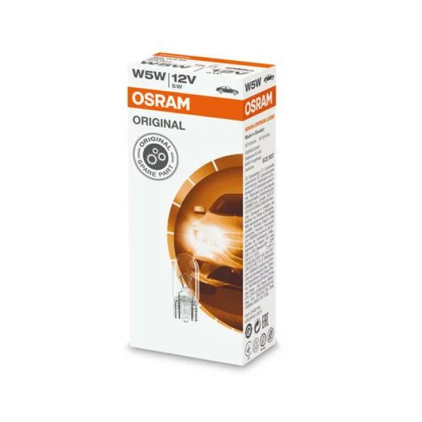 Izzó Original Line 12V - W5W - 5W Helyzetjelző üvegfejes W2,1x9,5d 1db Osram