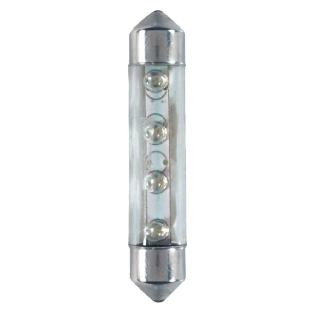 Bec tip LED 12V sofit cu 4 leduri 10x44mm SV8,5-8 2buc - Curcubeu