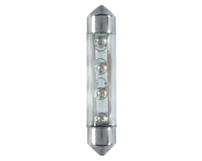 Bec tip LED 12V sofit cu 4 leduri 10x44mm SV8,5-8 2buc - Violet
