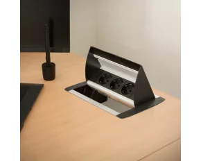 Desk power socket - 3-way