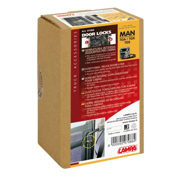 Additional truck door locks - Man TGA (03/99&gt;05/10), TGS, TGX (09/07&gt;08/14)
