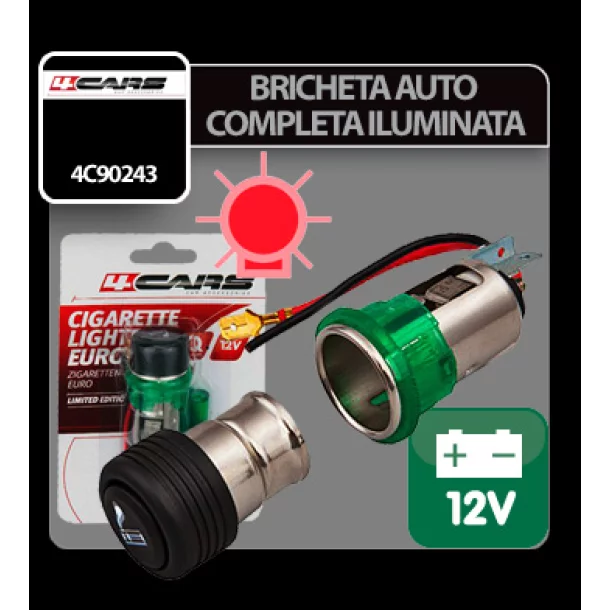 Bricheta auto completa iluminata 4Cars - 12V