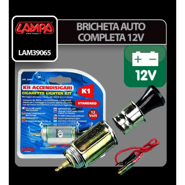 Bricheta auto completa K1 - Ø 21mm - 12V