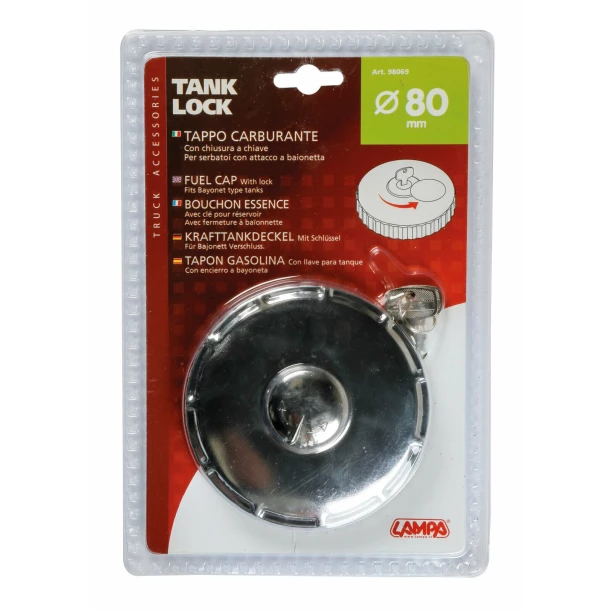 Buson rezervor camion cu cheie cromat - Ø80mm - Resigilat