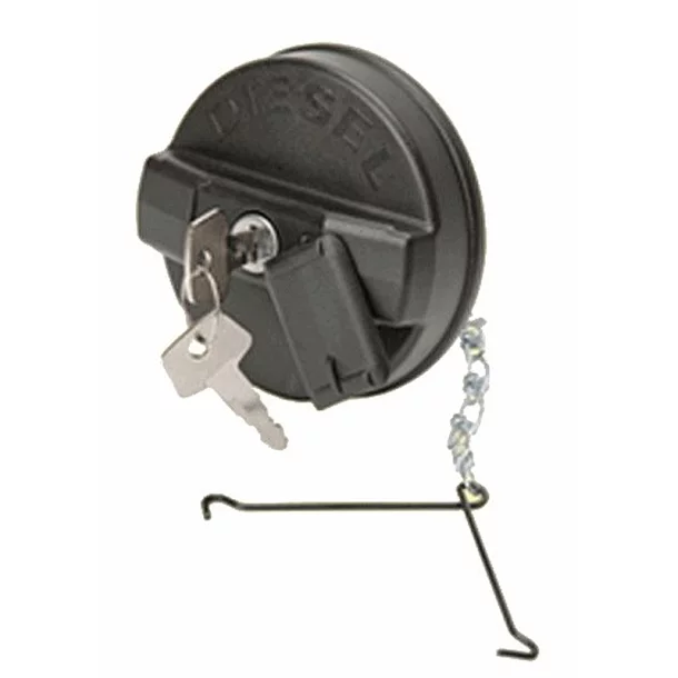 Kamar black plastic Tank-Lock with keys - Ø 60mm