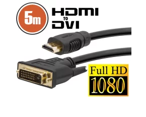 Cablu DVI-D / HDMI • 5 mcu conectoare placate cu aur