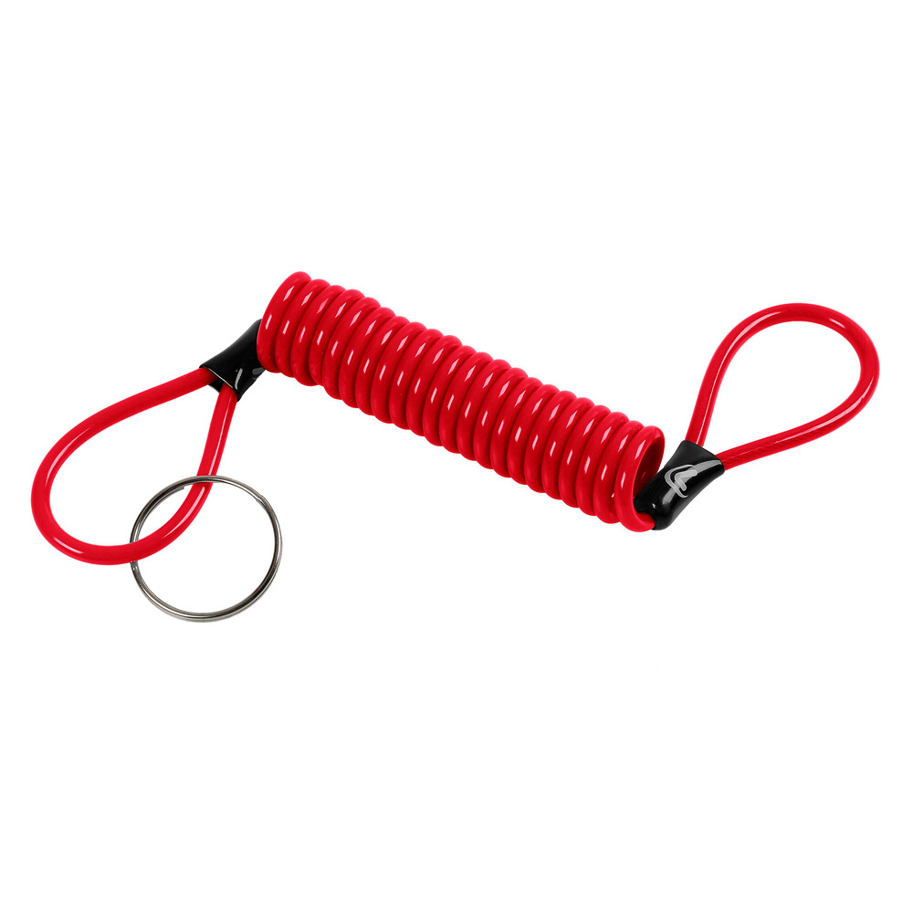 Cablu spiralat din otel Safety Reminder - 150cm - Rosu thumb