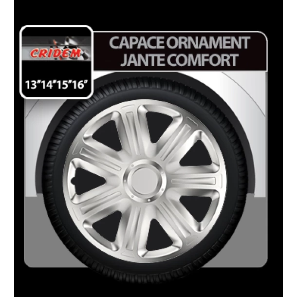 Wheel covers Comfort 4pcs - Silver - 14'' - Resealed
