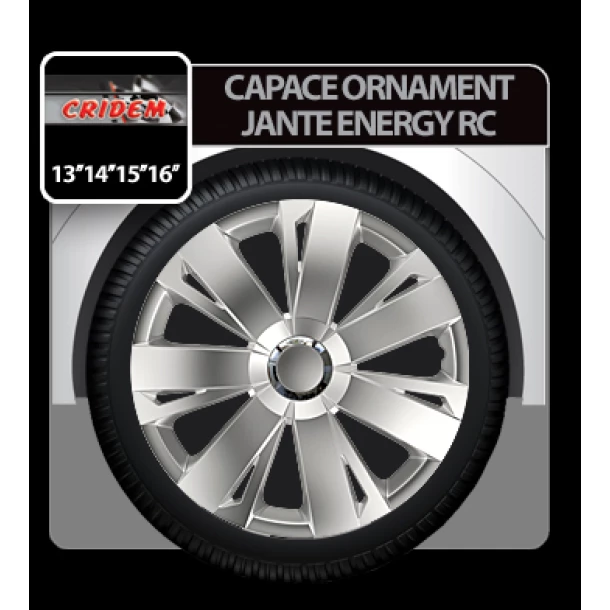 Capace roti auto Energy RC 4buc - Argintiu - 15''