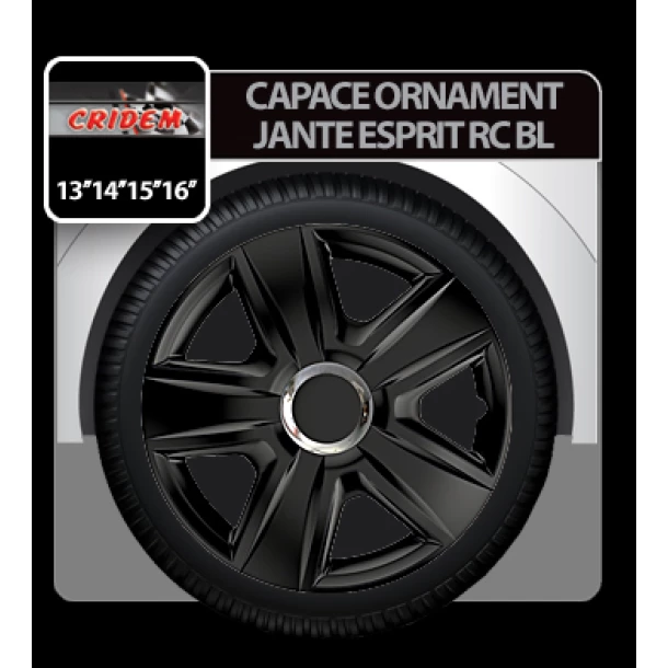 Wheel covers Esprit RC BL 4pcs - Black - 14'' - Resealed