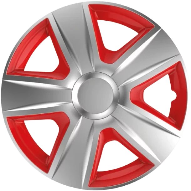 Wheel covers Esprit SR 4pcs - Silver/Red - 15&#039;&#039;