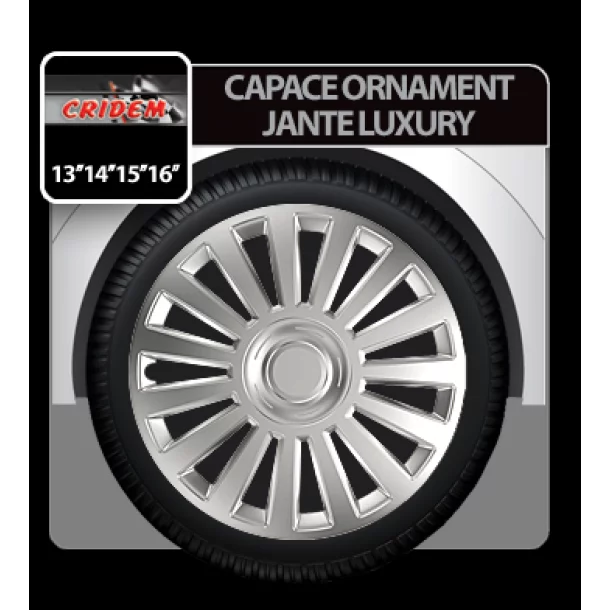 Wheel covers Luxury 4pcs - Silver - 14&#039;&#039;