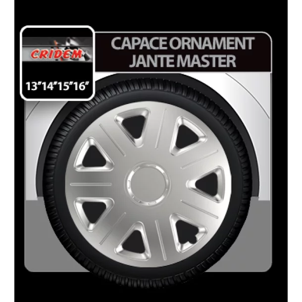 Capace roti auto Master 4buc - Argintiu - 15&#039;&#039;