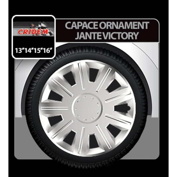 Capace roti auto Victory 4buc - Argintiu - 13''