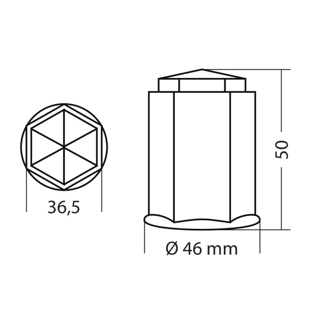 Capacele ABS prezoane camion 10buc - 32mm - Crom