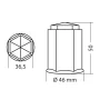 Capacele ABS prezoane camion 10buc - 32mm - Crom