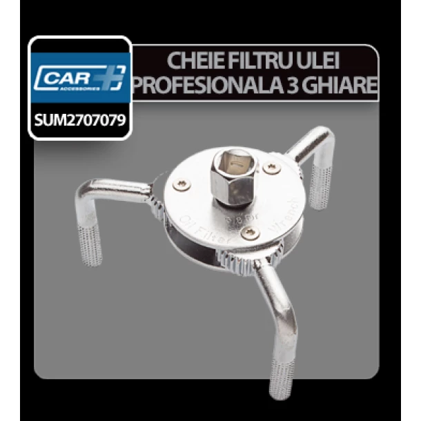 Cheie filtru ulei profesionala cu 3 ghiare Car Plus