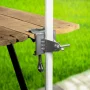Parasol holder for tables - clamptype