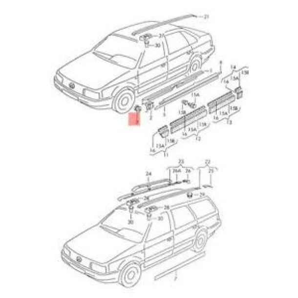 Clips prindere pral lateral VW Passat