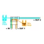 Quick-connector for two micro-blade fuses 30+20A 12/24V