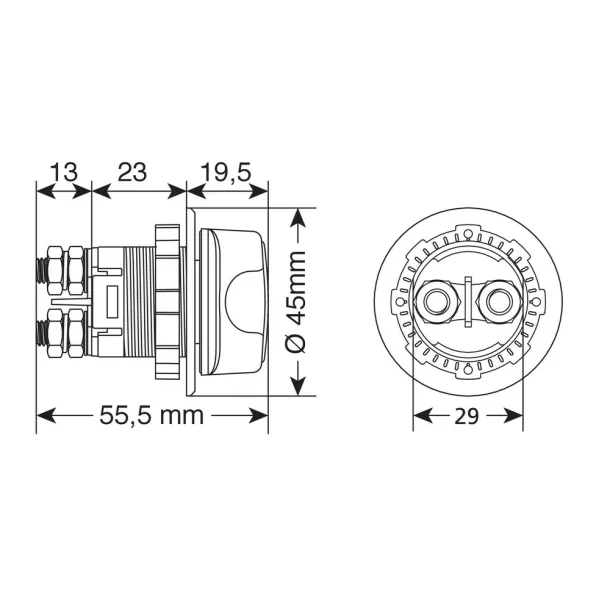 Contact general cu 3 functii 100A - 12/32V