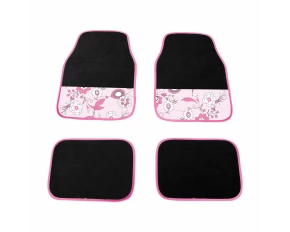 Covorase mocheta Pink Flower 4buc