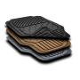 Carat, set 4 pcs universal pvc mats - Grey