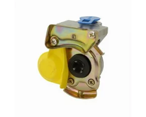 Kamar Coupling with pneumatic air valve 22mm - Male - Yellow