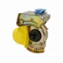 Kamar Coupling with pneumatic air valve 22mm - Male - Yellow