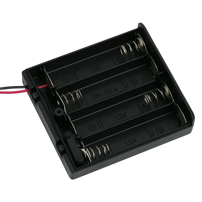 Cutii si carcase pt baterii4 buc. AA (baterie creion)cu intrerupator, cu capac thumb