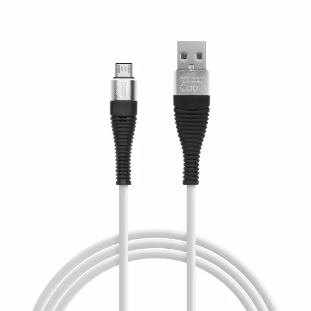 Delight - Cablu de date – Micro USB, înveliş siliconic, 4 culori, 1 m