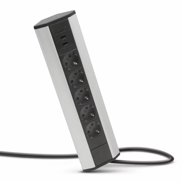 Corner power strip