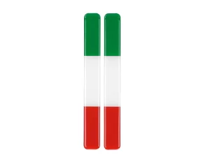 Flag-Italy, styling epoxy flag, 2 pcs - 15x138 mm