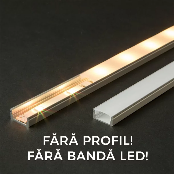 Ecran opal pt. profil aluminiu LED - 1000 mm