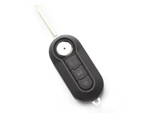 Fiat - Carcasa cheie tip briceag, 3 butoane, negru