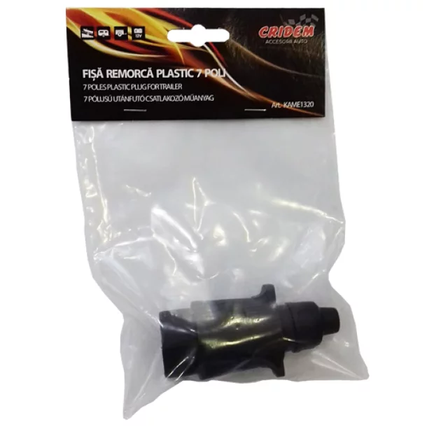 Fisa remorca plastic 7 poli 12V