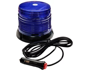 40 LEDs, Blue strobe beacon with magnet, 12/24V