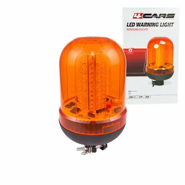 Multifunctional DIN-mount base warning light 100LED - 12/24V