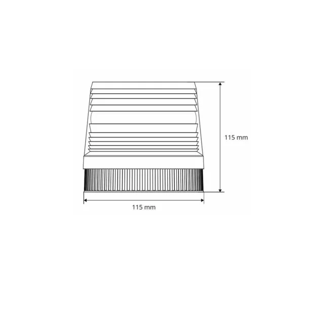 Girofar stroboscopic galben LED cu magnet Amio, 12V