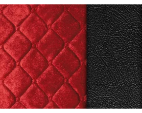 Lolita, polyester/leatherette truck seat cover - Black/Red