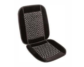 Seat cushion wooden bead and velour 1pcs - Black