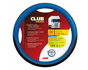 Club, comfort grip steering wheel cover - M - Ø 44/46 cm - Blue