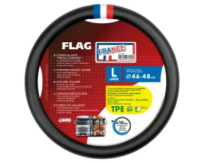 Flag France, Skeentex steering wheel cover - L - Ø 46/48 cm