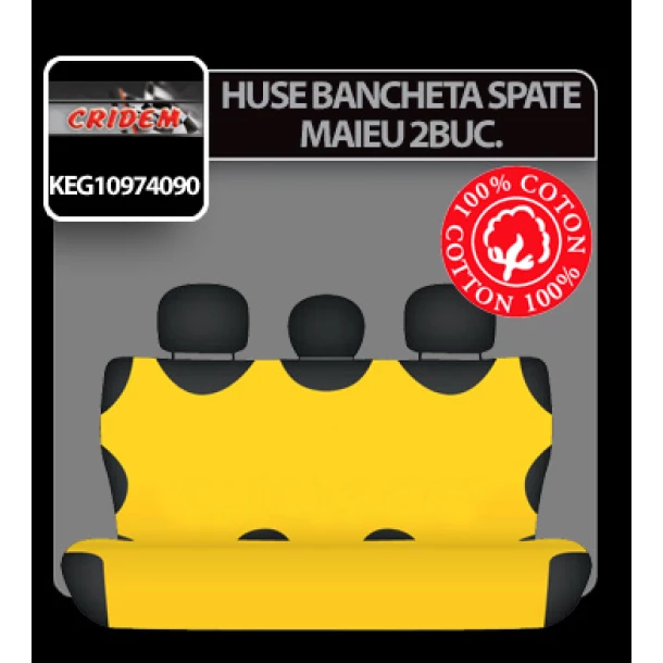 Huse bancheta spate maieu Koszulki 2buc - Galben