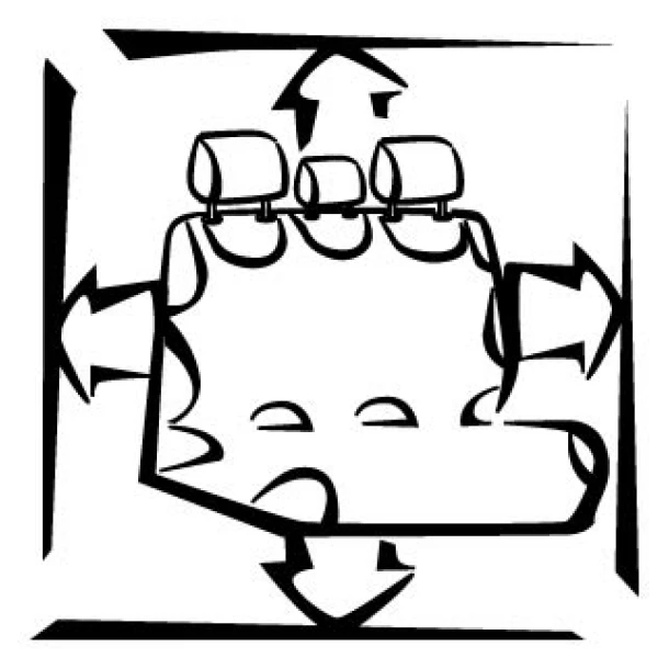Huse bancheta spate maieu Koszulki 2buc - Galben
