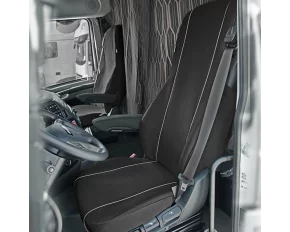 Tailor made truck seat covers DAF XF set of 1+1 seats - Black/Gray