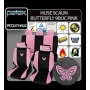 Huse scaun Eco Class Butterfly set 17buc - Pink