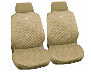 Ziga, pair of high-quality cotton front seat covers - Beige