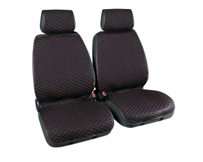 Cover-Tech, pair of front seat covers - Black/Red